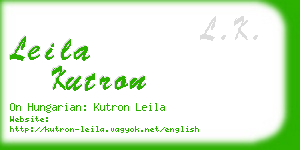 leila kutron business card